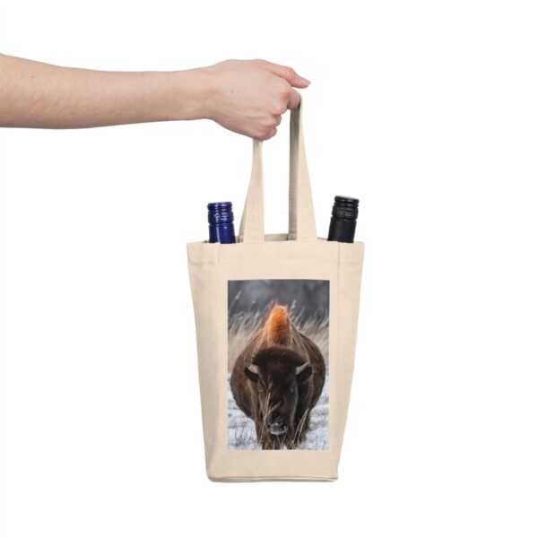 Double Wine Tote Bag featuring NORTH DAKOTA ICON | Exclusive Photo by Fevold Photography - Image 2