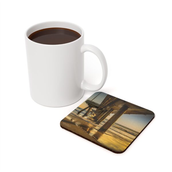 Cork Back Coaster featuring GOLDEN HOUR AT VENICE BEACH | Exclusive Photo by Fevold Photography