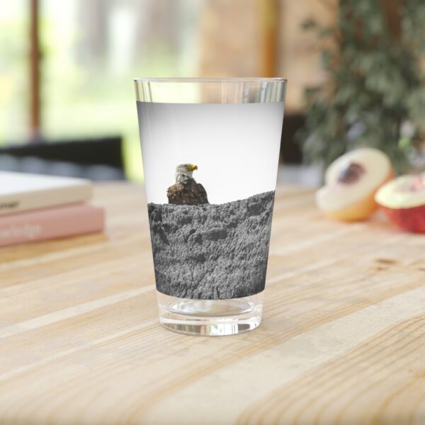 Pint Glass (16oz), Featuring RESTING ON THE CLIFFS | Exclusive photography by Fevold Photography - Image 2