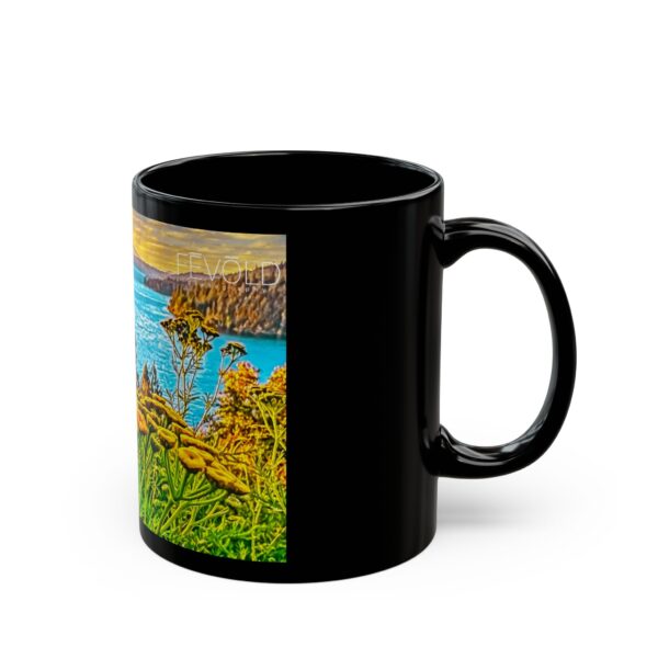 Black Mug (11oz, 15oz) Featuring SUNRISE OVER LAKE COEUR d'ALENE | Exclusive Photography by Fevold Photography - Image 3