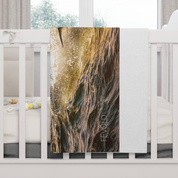 Fleece Baby Blanket featuring RACING THROUGH THE GOLDEN HOUR | Exclusive Photography by Fevold Photography - Image 4