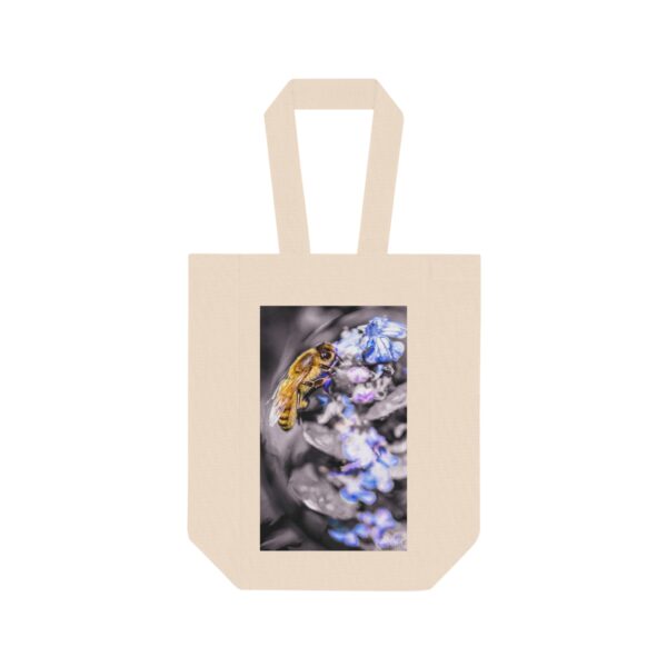 Double Wine Tote Bag featuring BUBBLE BEE | Exclusive Photo by Fevold Photography - Image 2