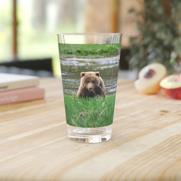 Pint Glass (16oz), Featuring BEAR STARE | Exclusive photography by Fevold Photography - Image 5