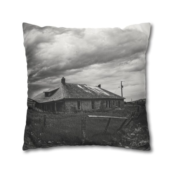 Uniquely Designed Faux Suede Square Pillowcase Featuring NORTH DAKOTA BACKROADS | Exclusive Photography by Fevold Photography