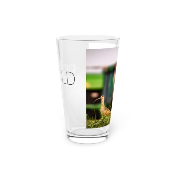 Pint Glass (16oz), Featuring A CURLEW IN ITS ELEMENT | Exclusive photography by Fevold Photography - Image 4