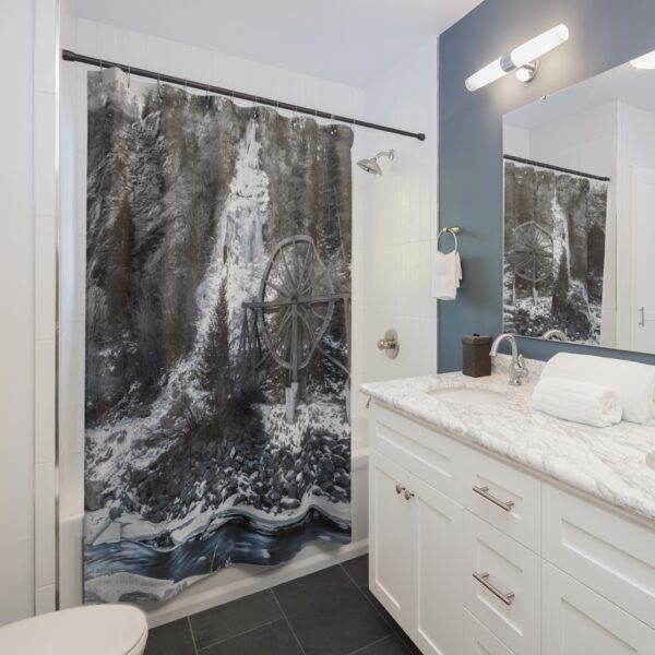 Shower Curtain featuring CONFLUENCE, Exclusive Photo by Fevold Photography - Image 3