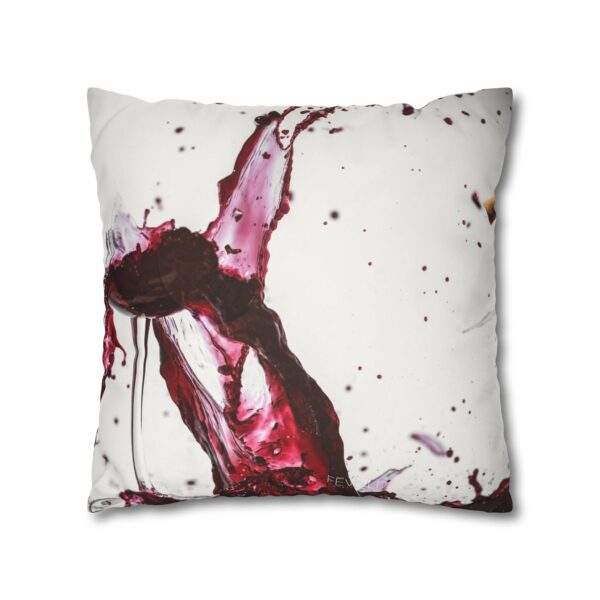 Uniquely Designed Faux Suede Square Pillowcase Featuring WINE SHATTERS | Exclusive Photography by Fevold Photography - Image 11