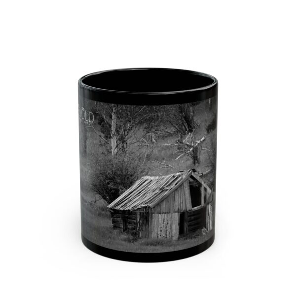 Black Mug (11oz, 15oz) Featuring CABIN IN THE HILLS | Exclusive Photography by Fevold Photography