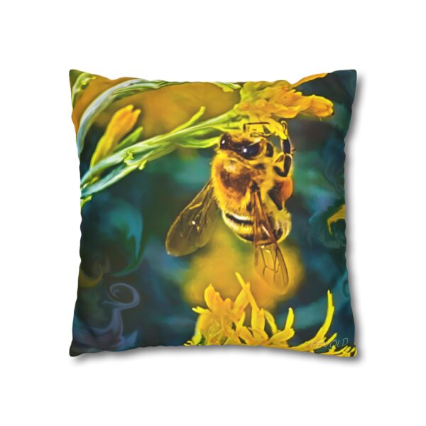 Uniquely Designed Faux Suede Square Pillowcase Featuring POLLEN SMUGGLER | Exclusive Photography by Fevold Photography - Image 11