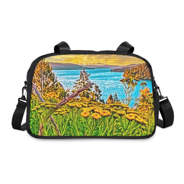 Fitness Handbag (with Shoulder Strap) Featuring SUNRISE OVER LAKE COEUR d'ALENE | Exclusive Photography by Fevold Photography - Image 2