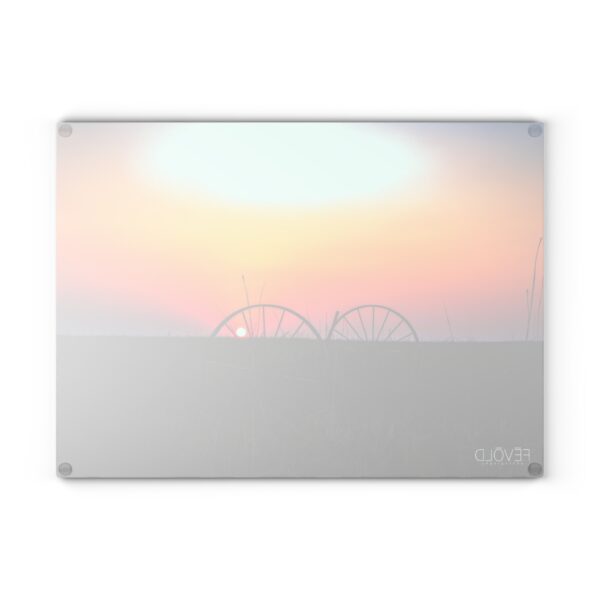 Textured, Tempered Glass Cutting Board Featuring DUSK IN NEBRASKA | Exclusive Photography by Fevold Photography - Image 4