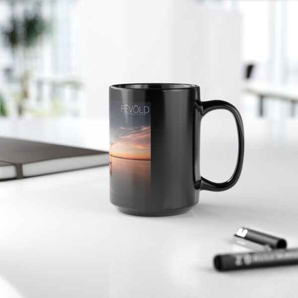 Black Mug (11oz, 15oz) Featuring DUSK AT SANDY BEACH | Exclusive Photography by Fevold Photography - Image 11