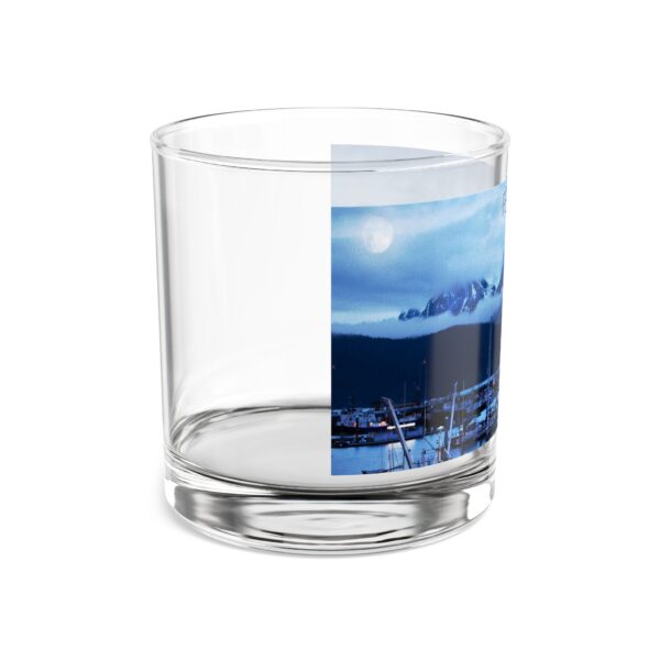 Rocks Glass, 10oz Featuring MOONLIGHT OVER SEWARD | Exclusive Photography by FEVOLD PHOTOGRAPHY - Image 4