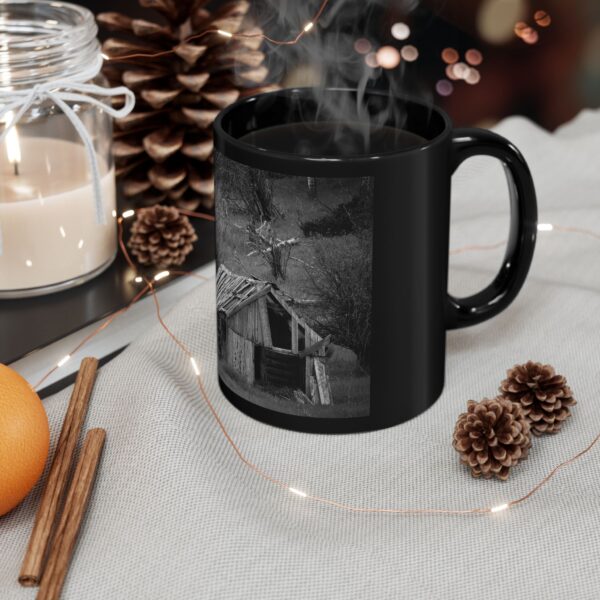 Black Mug (11oz, 15oz) Featuring CABIN IN THE HILLS | Exclusive Photography by Fevold Photography - Image 6