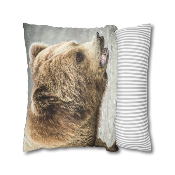 Uniquely Designed Faux Suede Square Pillowcase Featuring ALASKAN MAJESTY | Exclusive Photography by Fevold Photography - Image 2