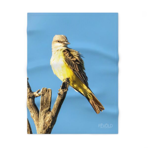 Fleece Baby Blanket featuring WESTERN KINGBIRD | Exclusive Photography by Fevold Photography