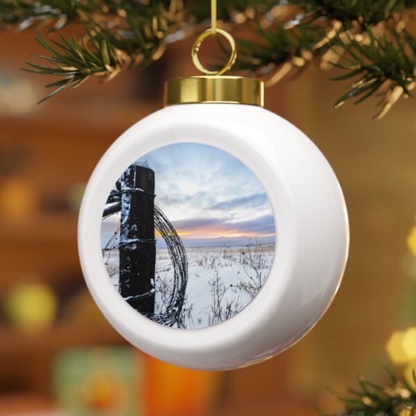 Christmas Ball Ornament featuring THE MORNING AFTER, Exclusive Photo by Fevold Photography - Image 3