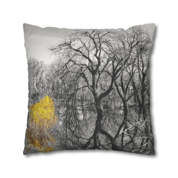 Uniquely Designed Faux Suede Square Pillowcase Featuring STAY STRONG | Exclusive Photography by Fevold Photography