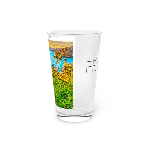 Pint Glass (16oz), Featuring SUNRISE OVER LAKE COEUR dALENE | Exclusive photography by Fevold Photography - Image 5