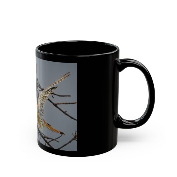 Black Mug (11oz, 15oz) Featuring AMERICAN KESTREL | Exclusive Photography by Fevold Photography - Image 3