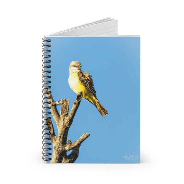 Spiral Notebook - Ruled Line Featuring WESTERN KINGBIRD Exclusive Photography by Fevold Photography - Image 2