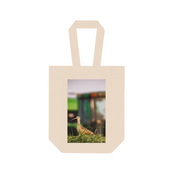 Double Wine Tote Bag featuring A CURLEW IN ITS ELEMENT | Exclusive Photo by Fevold Photography - Image 2