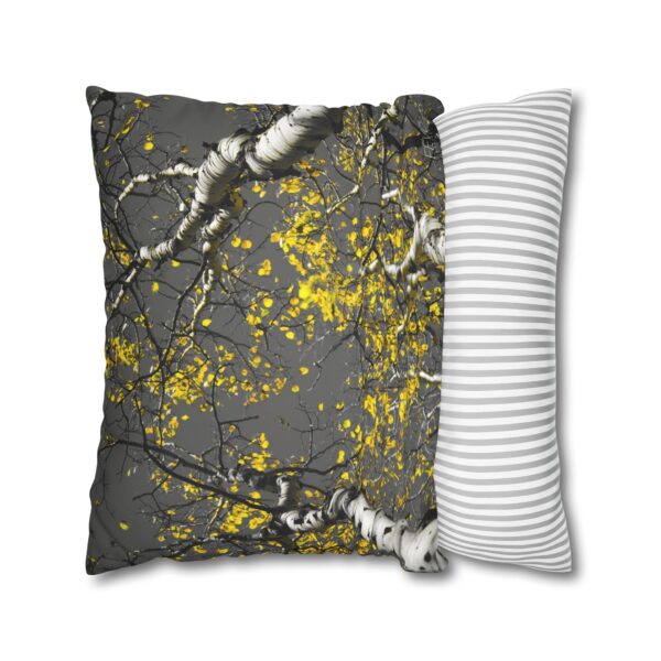 Uniquely Designed Faux Suede Square Pillowcase Featuring GOLDEN STARS OF AUTUMN | Exclusive Photography by Fevold Photography - Image 3