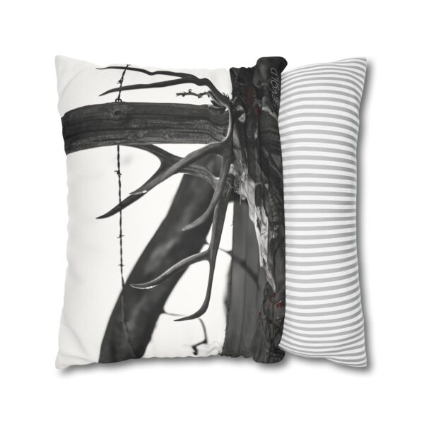 Uniquely Designed Faux Suede Square Pillowcase Featuring KILL PILE | Exclusive Photography by Fevold Photography - Image 4