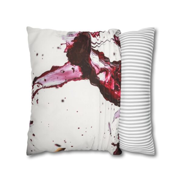 Uniquely Designed Faux Suede Square Pillowcase Featuring WINE SHATTERS | Exclusive Photography by Fevold Photography - Image 10