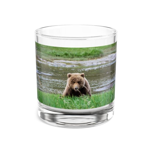 Rocks Glass, 10oz Featuring BEAR STARE | Exclusive Photography by FEVOLD PHOTOGRAPHY - Image 3