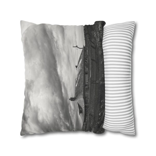 Uniquely Designed Faux Suede Square Pillowcase Featuring NORTH DAKOTA BACKROADS | Exclusive Photography by Fevold Photography - Image 4