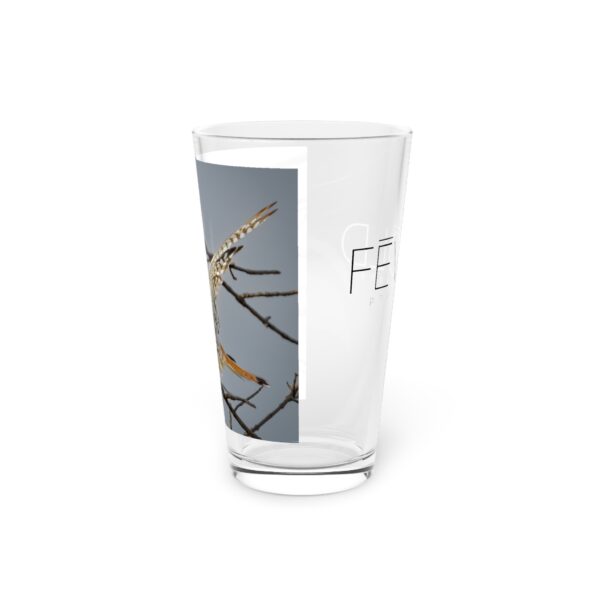 Pint Glass (16oz), Featuring AMERICAN KESTREL | Exclusive photography by Fevold Photography - Image 5