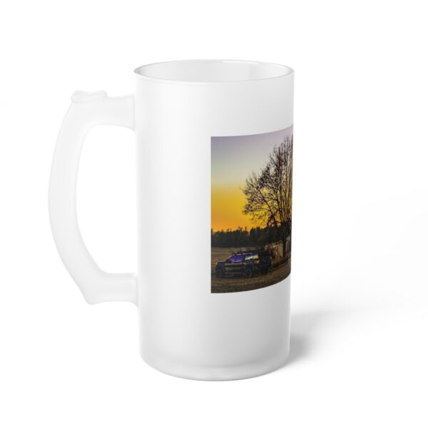 Frosted Glass Beer Mug Featuring LEAVING THE TREE STAND | Exclusive Photography by Fevold Photography - Image 3