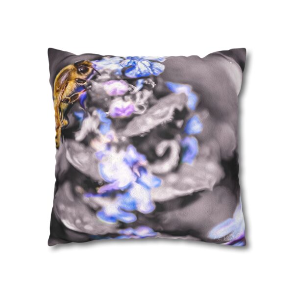 Uniquely Designed Faux Suede Square Pillowcase Featuring BUBBLE BEE | Exclusive Photography by Fevold Photography - Image 11