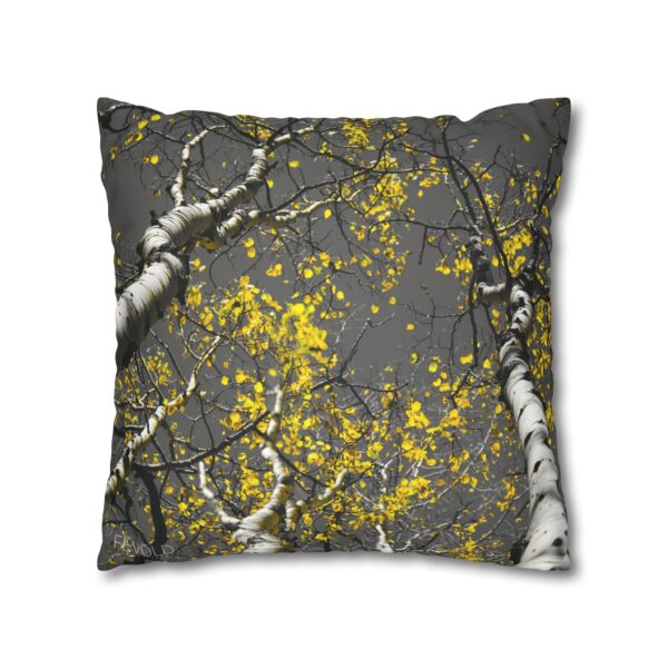 Uniquely Designed Faux Suede Square Pillowcase Featuring GOLDEN STARS OF AUTUMN | Exclusive Photography by Fevold Photography - Image 15