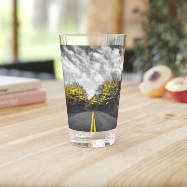 Pint Glass (16oz), Featuring LAST GLIMPSE OF AUTUMN | Exclusive photography by Fevold Photography - Image 2