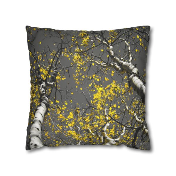 Uniquely Designed Faux Suede Square Pillowcase Featuring GOLDEN STARS OF AUTUMN | Exclusive Photography by Fevold Photography - Image 13