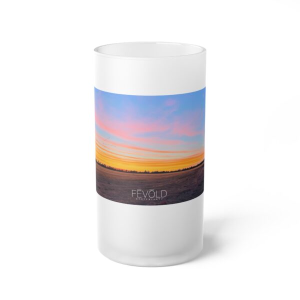 Frosted Glass Beer Mug Featuring LEAVING BOW AND ARROW RANCH | Exclusive Photography by Fevold Photography