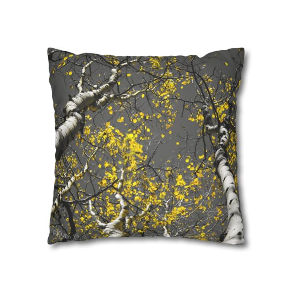 Uniquely Designed Faux Suede Square Pillowcase Featuring GOLDEN STARS OF AUTUMN | Exclusive Photography by Fevold Photography - Image 11