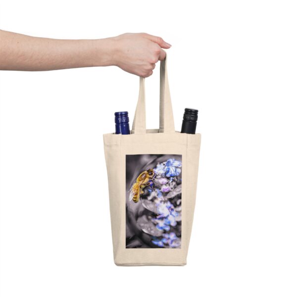 Double Wine Tote Bag featuring BUBBLE BEE | Exclusive Photo by Fevold Photography